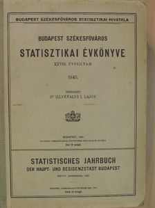 Budapest székesfőváros statisztikai évkönyve 1940 [antikvár]
