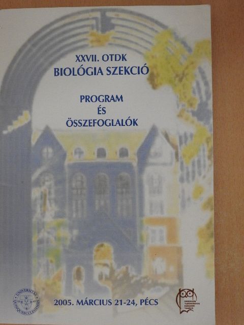 XXVII. Országos Tudományos Diákköri konferencia - Biológia szekció [antikvár]