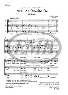 KARAI JÓZSEF - INTÉS AZ ŐRZŐKHÖZ - NŐIKAR - (ADY ENDRE)