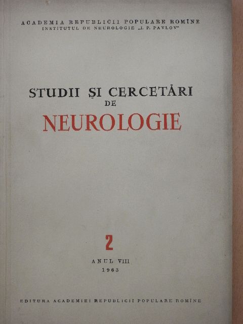 E. Crighel - Studii si cercetari de Neurologie 2. [antikvár]