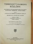Dorner Béla - Természettudományi Közlöny 1916. január-deczember/Pótfüzetek a Természettudományi Közlönyhöz 1916. (nem teljes évfolyam) [antikvár]