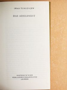 Ivan Turgenyev - Das Adelsnest [antikvár]