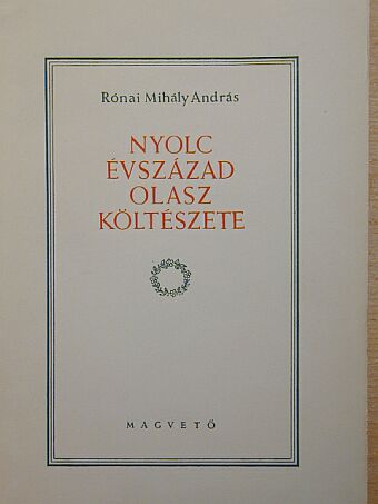 Alessandro Poerio - Nyolc évszázad olasz költészete [antikvár]