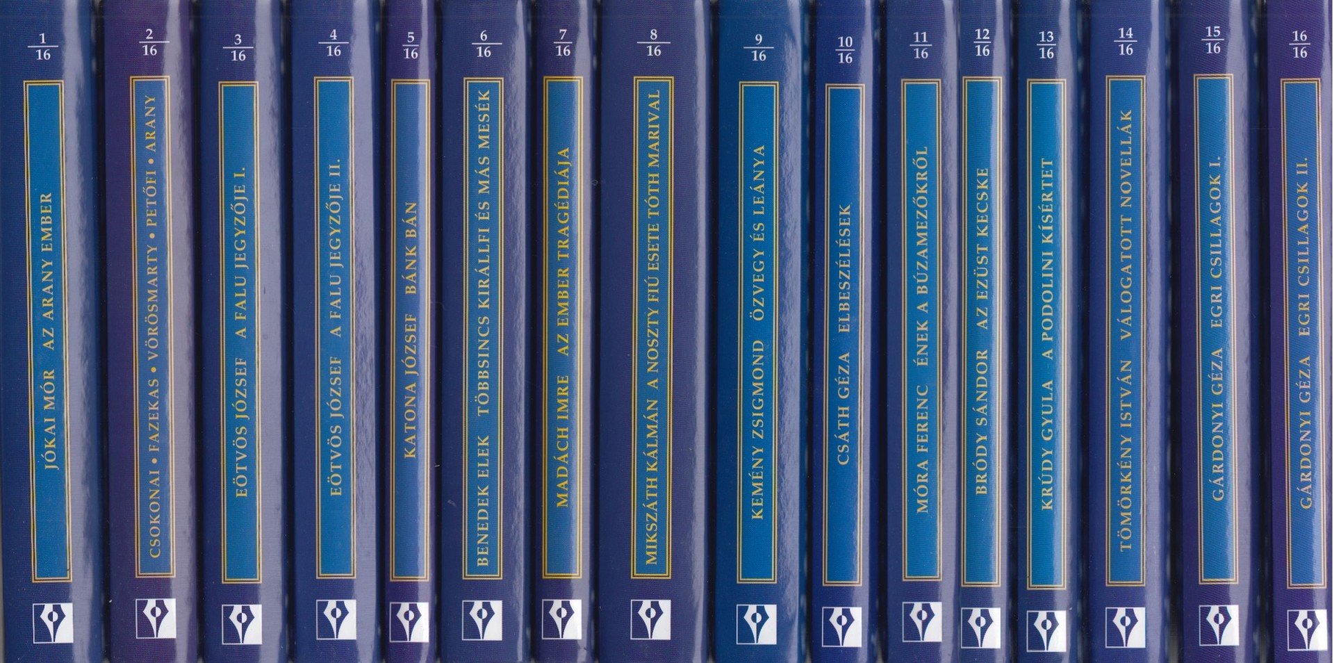 Gárdonyi Géza, Tömörkény István, Krúdy Gyula, Bródy Sándor, Móra Ferenc, Csáth Géza, Kemény Zsigmond, Mikszáth Kálmán, Madách Imre, Benedek Elek - A magyar irodalom remekei 1-16. [antikvár]