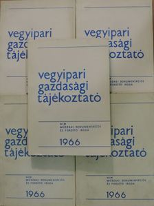 Vegyipari Gazdasági Tájékoztató 1966. (nem teljes évfolyam) [antikvár]