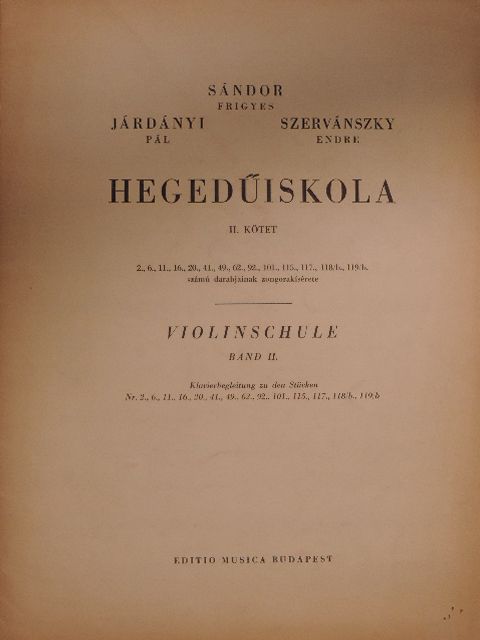 Járdányi Pál - Hegedűiskola II. [antikvár]