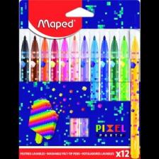 MAPED: Pixel Party filctoll készlet, kimosható - 12 db-os