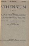 Athenaeum 1941. március VII. kötet 1. füzet [antikvár]