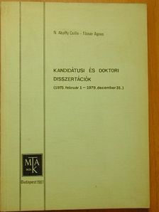 N. Abaffy Csilla - Kandidátusi és doktori disszertációk [antikvár]
