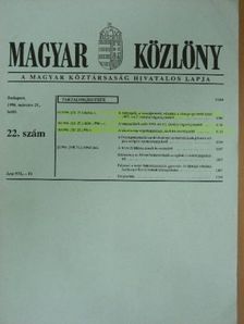 Magyar Közlöny 1996. március 25. [antikvár]
