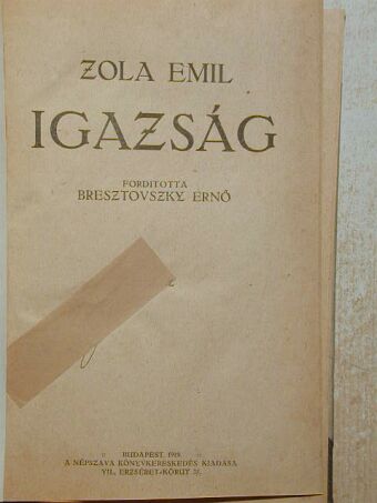 Zola Emil - Igazság [antikvár]