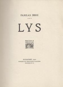 FARKAS IMRE - LYS [antikvár]