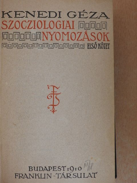 Kenedi Géza - Szocziologiai nyomozások I-II. [antikvár]