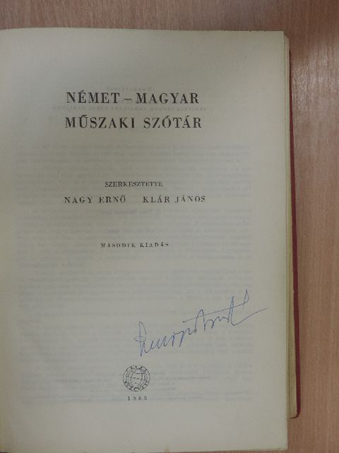 Német-magyar műszaki szótár [antikvár]