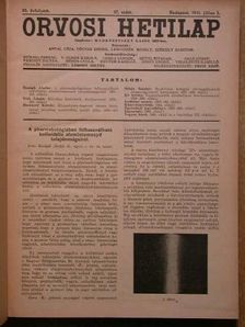 Orvosi Hetilap/Orvostudományi közlemények 1941. (nem teljes évfolyam) [antikvár]
