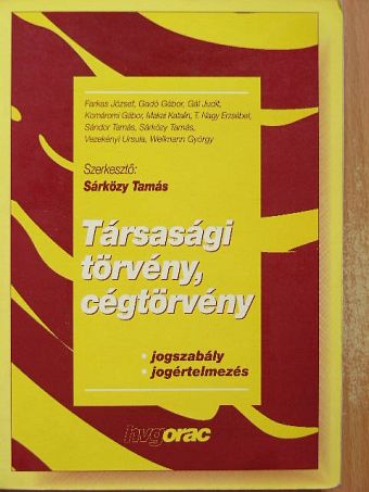 Farkas József - Társasági törvény, cégtörvény [antikvár]