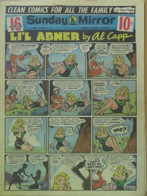 Al Capp - Sunday Mirror Comic Section August 1, 1954 [antikvár]