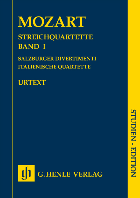MOZART, W,A, - STREIQUARTETTE BAND I. SALZBURGER DIVERTIMENTI, ITALIENISCHE QUARTETTE. STUDIEN EDITION