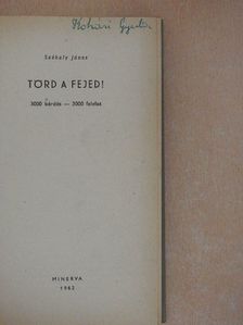 Székely János - Törd a fejed! [antikvár]