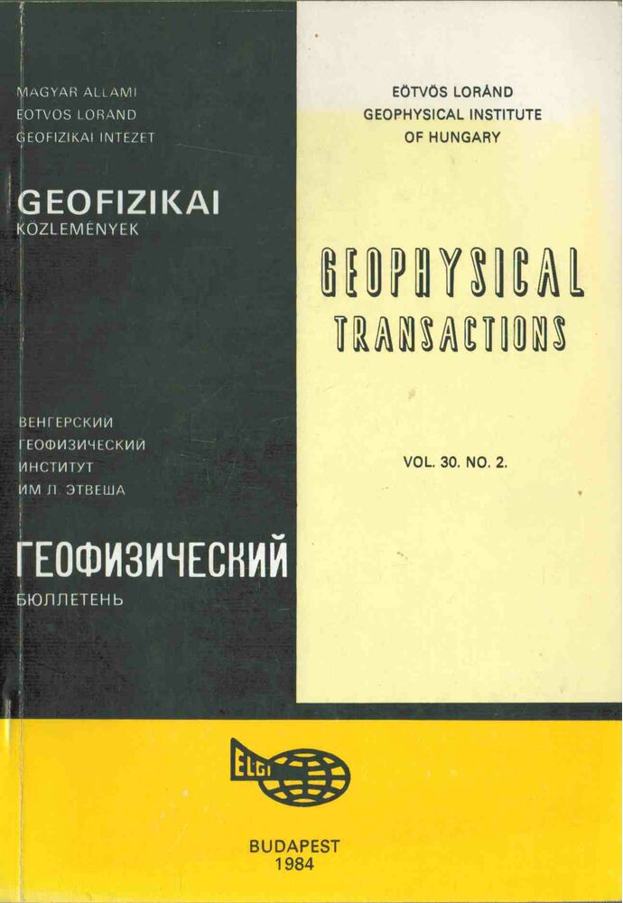 Sz. Kilényi Éva - Geofizikai közlemények vol. 30. no. 2 [antikvár]