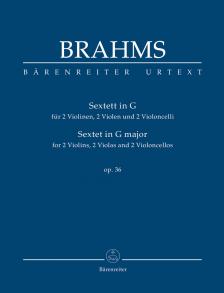 BRAHMS... - SEXTETT IN G FÜR STREICHER OP.36 STUDIENPARTITUR URTEXT (CHR.HOGWOOD)