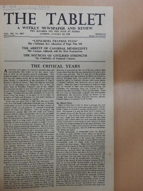 Bela Menczer - The Tablet January-June 1949 (fél évfolyam) [antikvár]