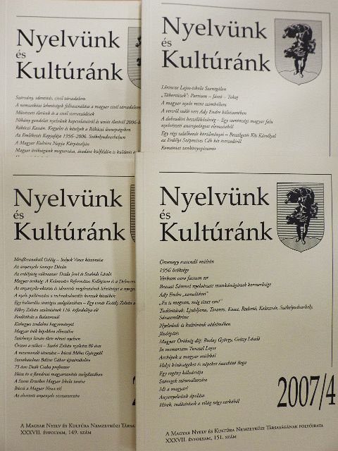Barabás Zoltán - Nyelvünk és Kultúránk 2007/1-4. [antikvár]
