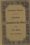 Simon, Max - Analytische Geometrie der Ebene [antikvár]