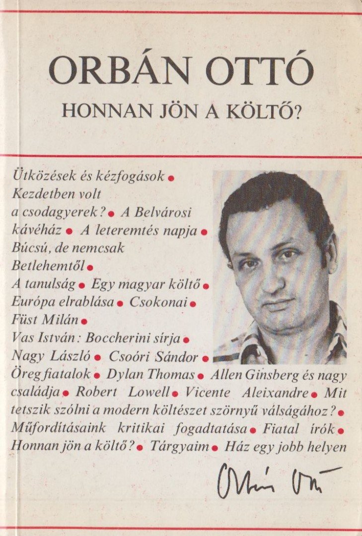 ORBÁN OTTÓ - Honnan jön a költő? [antikvár]