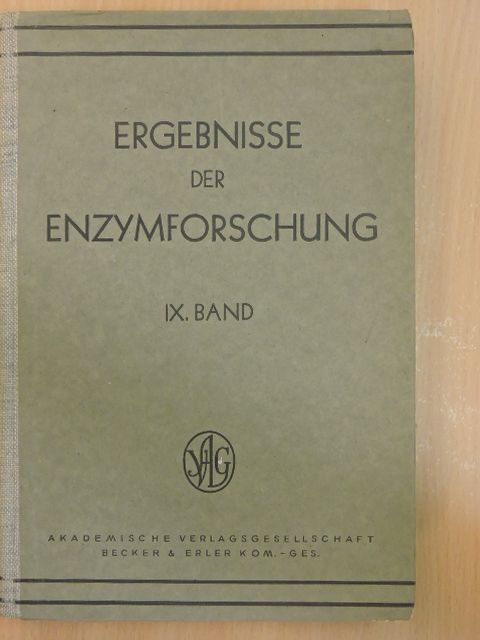 Burckhardt Helferich - Ergebnisse der Enzymforschung IX [antikvár]