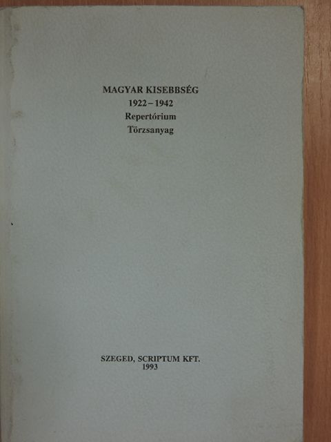 Magyar kisebbség [antikvár]