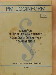 A tanácsi felügyelet alá tartozó költségvetési szervek számlarendje [antikvár]