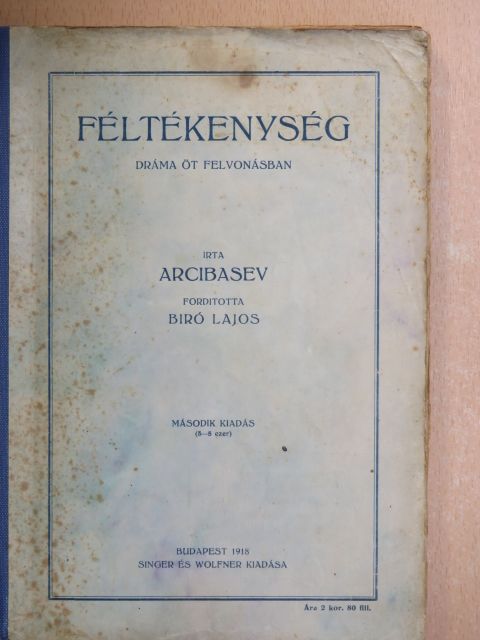 Arcibasev - Féltékenység [antikvár]
