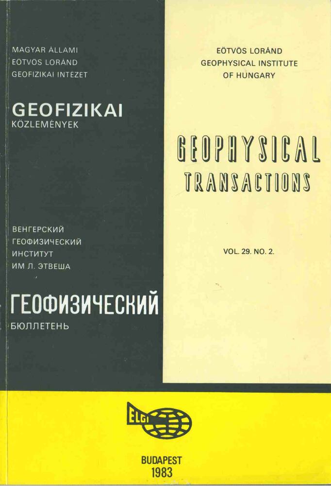 Sz. Kilényi Éva - Geofizikai közlemények vol. 29 no. 2 [antikvár]