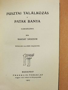 Baksay Sándor - Pusztai találkozás/Patak banya [antikvár]