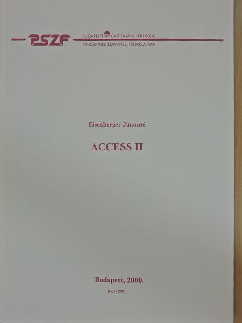 Eisenberger Jánosné - Access II. [antikvár]
