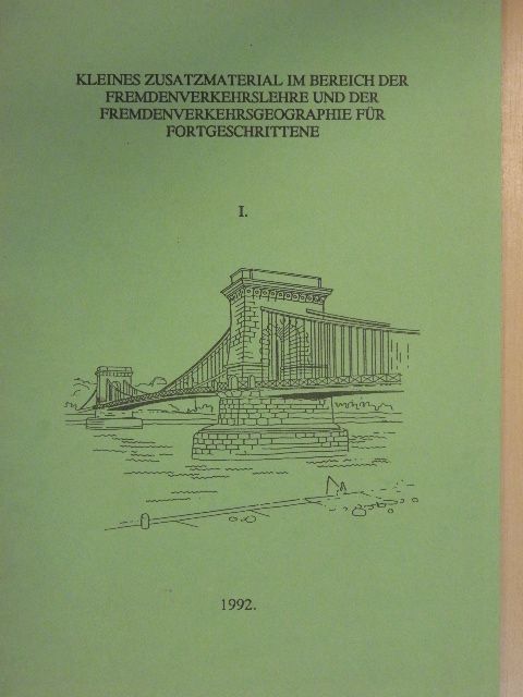 E. Eichinger - Kleines Zusatzmaterial im Bereich der Fremdenverkehrslehre und der Fremdenverkehrsgeographie für Fortgeschrittene I. [antikvár]