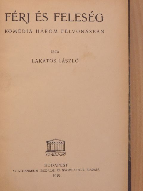 Lakatos László - Férj és feleség [antikvár]