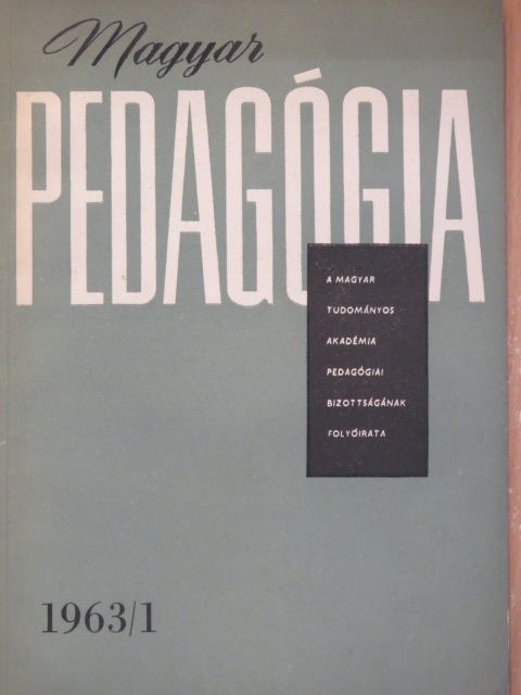 Bánfalvi József - Magyar Pedagógia 1963/1. [antikvár]