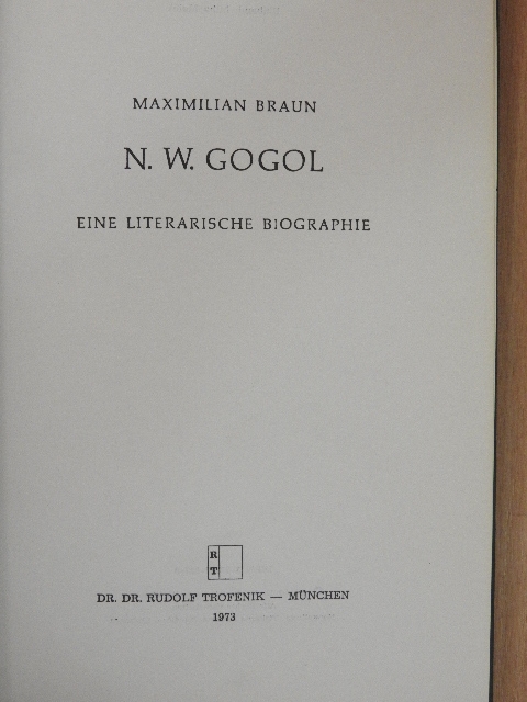Maximilian Braun - N. W. Gogol [antikvár]