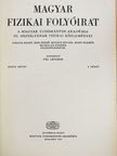 Gáspár Rezső - Magyar Fizikai Folyóirat XXXIII. kötet 4. füzet [antikvár]