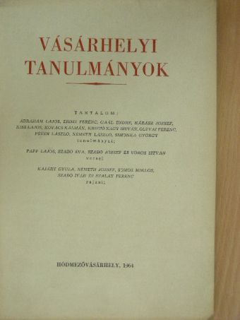 Ábrahám Lajos - Vásárhelyi tanulmányok [antikvár]