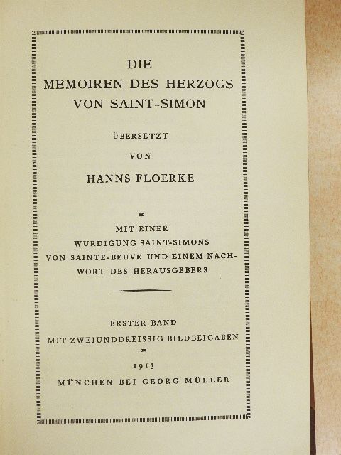 Saint-Simon - Die Memoiren des Herzogs von Saint-Simon I. [antikvár]