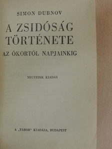 Simon Dubnov - A zsidóság története [antikvár]