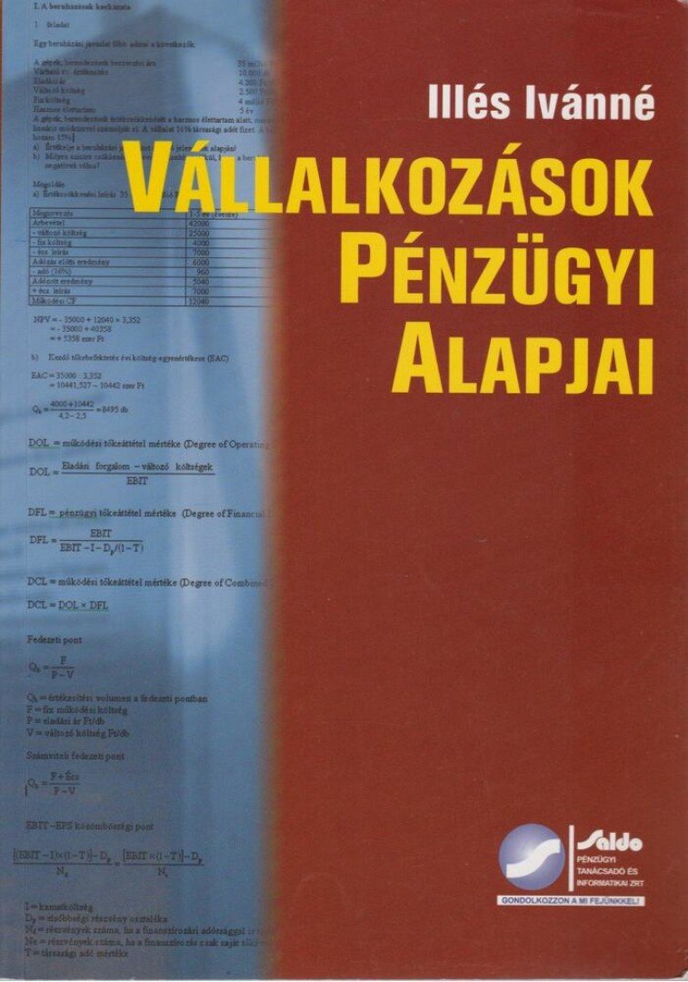Illés Ivánné - Vállalkozások pénzügyi alapjai [antikvár]