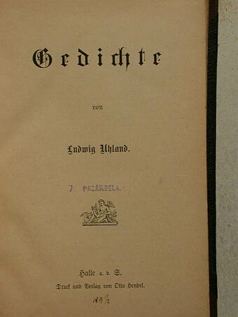 Ludwig Uhland - Gedichte [antikvár]
