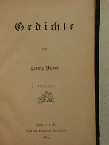 Ludwig Uhland - Gedichte [antikvár]