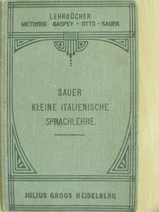 Carl Marquard Sauer - Kleine Italienische Sprachlehre für den Gebrauch in Schulen und zum Selbstunterricht (gótbetűs) [antikvár]