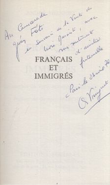 André Vieuguet - Francais et immigrés (dedikált) [antikvár]
