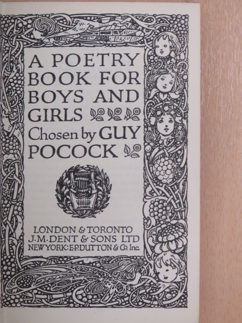 A poetry book for boys and girls [antikvár]